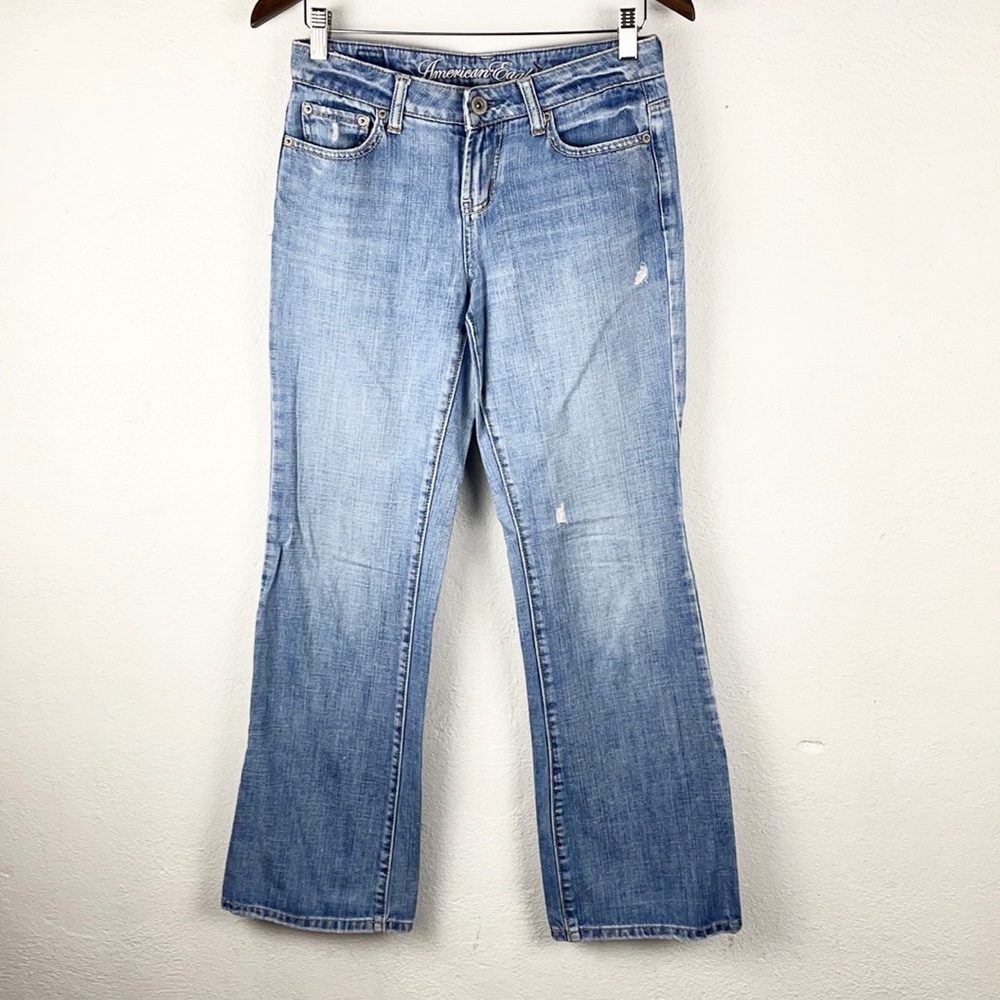AMERICAN EAGLE | Original 77 Faded Worn Distressed Washed Denim Jeans 👖